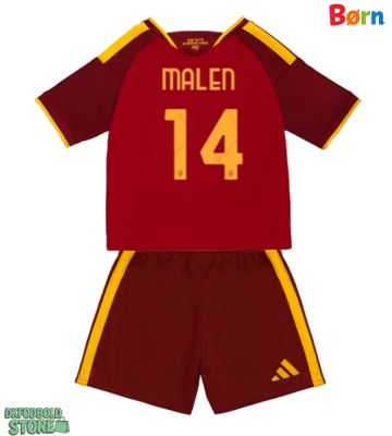 AS Roma Donyell Malen #14 Replika Babytøj Hjemmebanesæt Børn 2026-27 Kortærmet (+ Korte bukser)